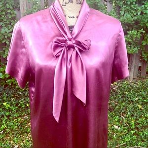 ⚜️ Silk Blouse with Bow